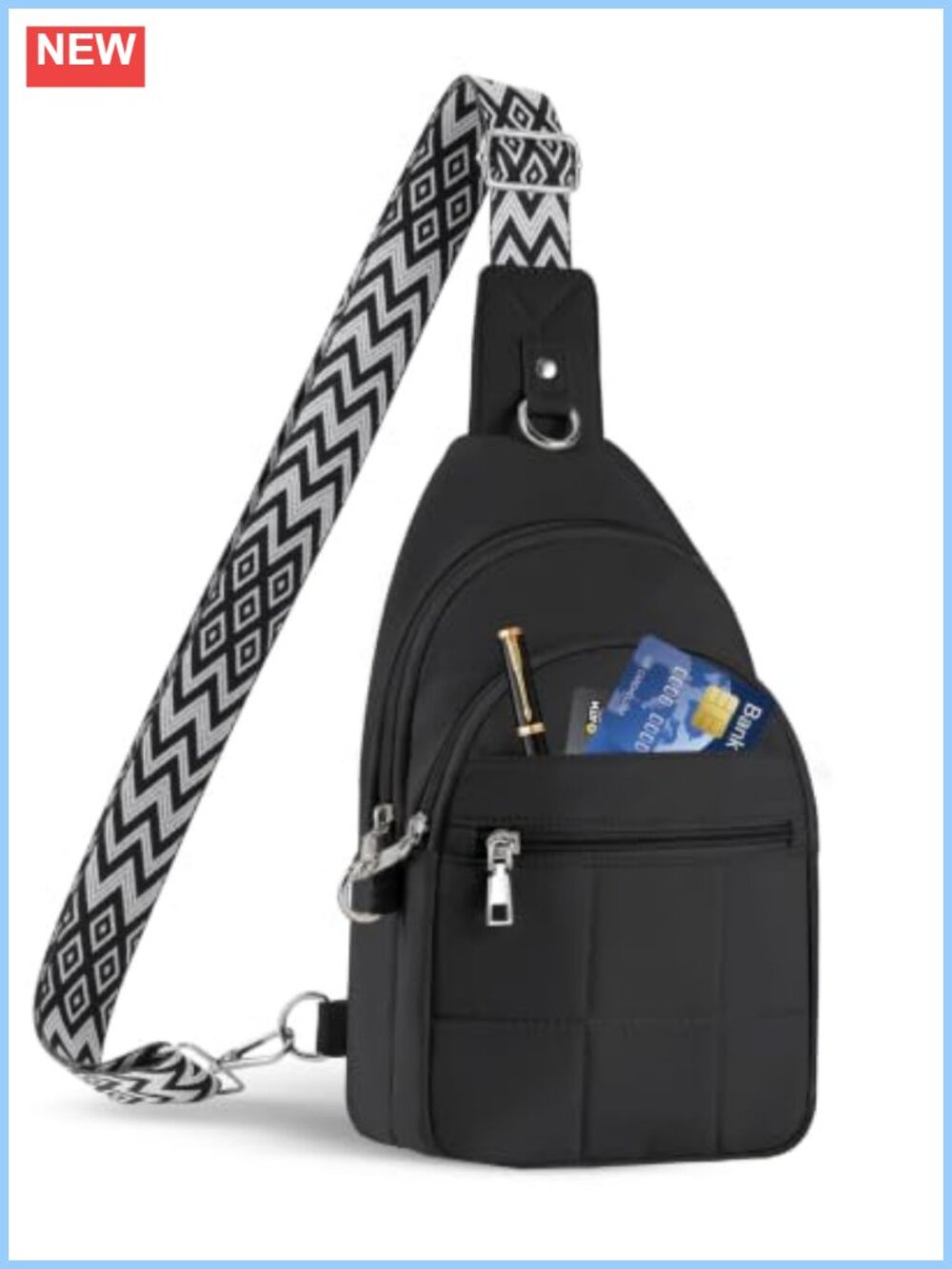 Anti Theft RFID Blocking Crossbody Sling Bag Water-Resistant